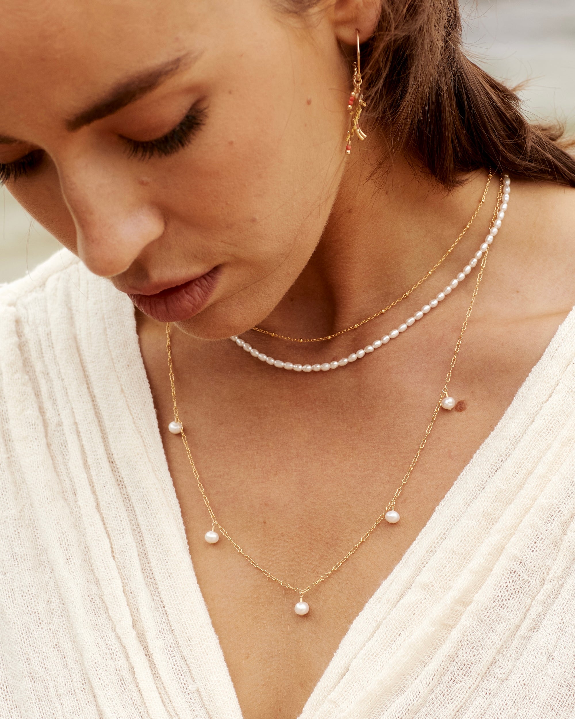 Moorea Necklace Pearl
