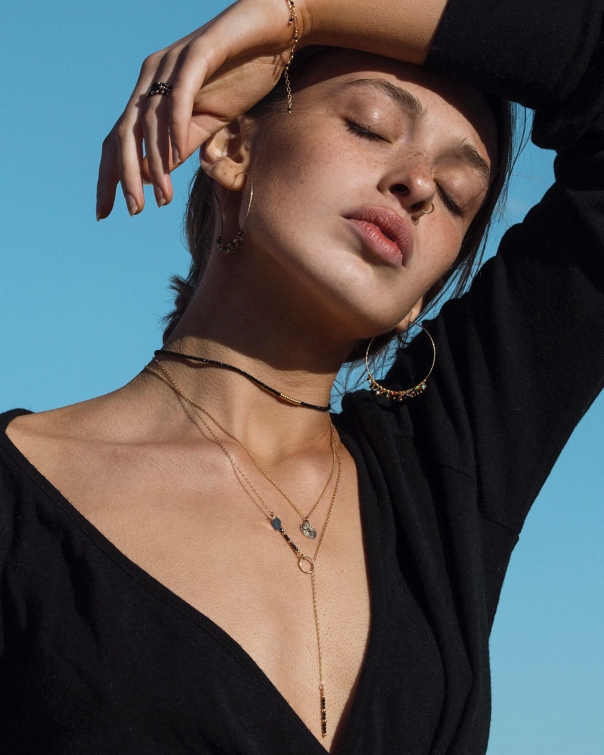 Tosca Necklace Black Spinel