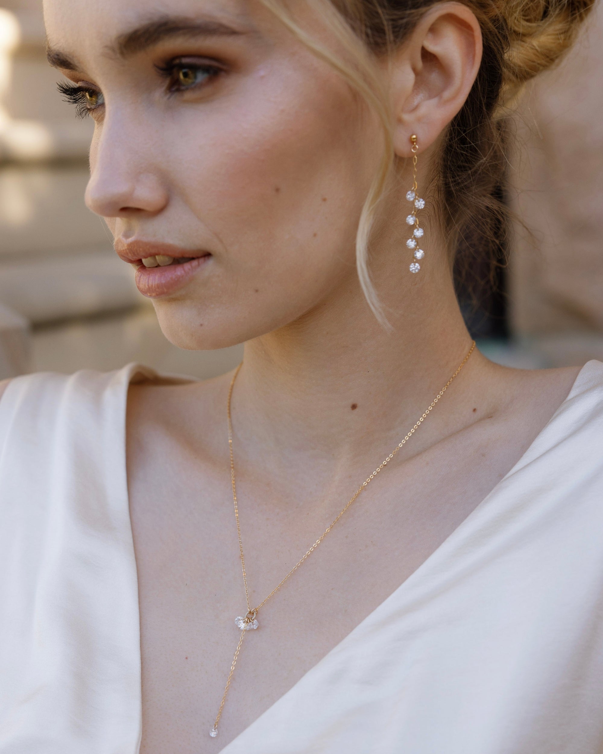 Monroe Cascade Earrings Cubic Zirconia