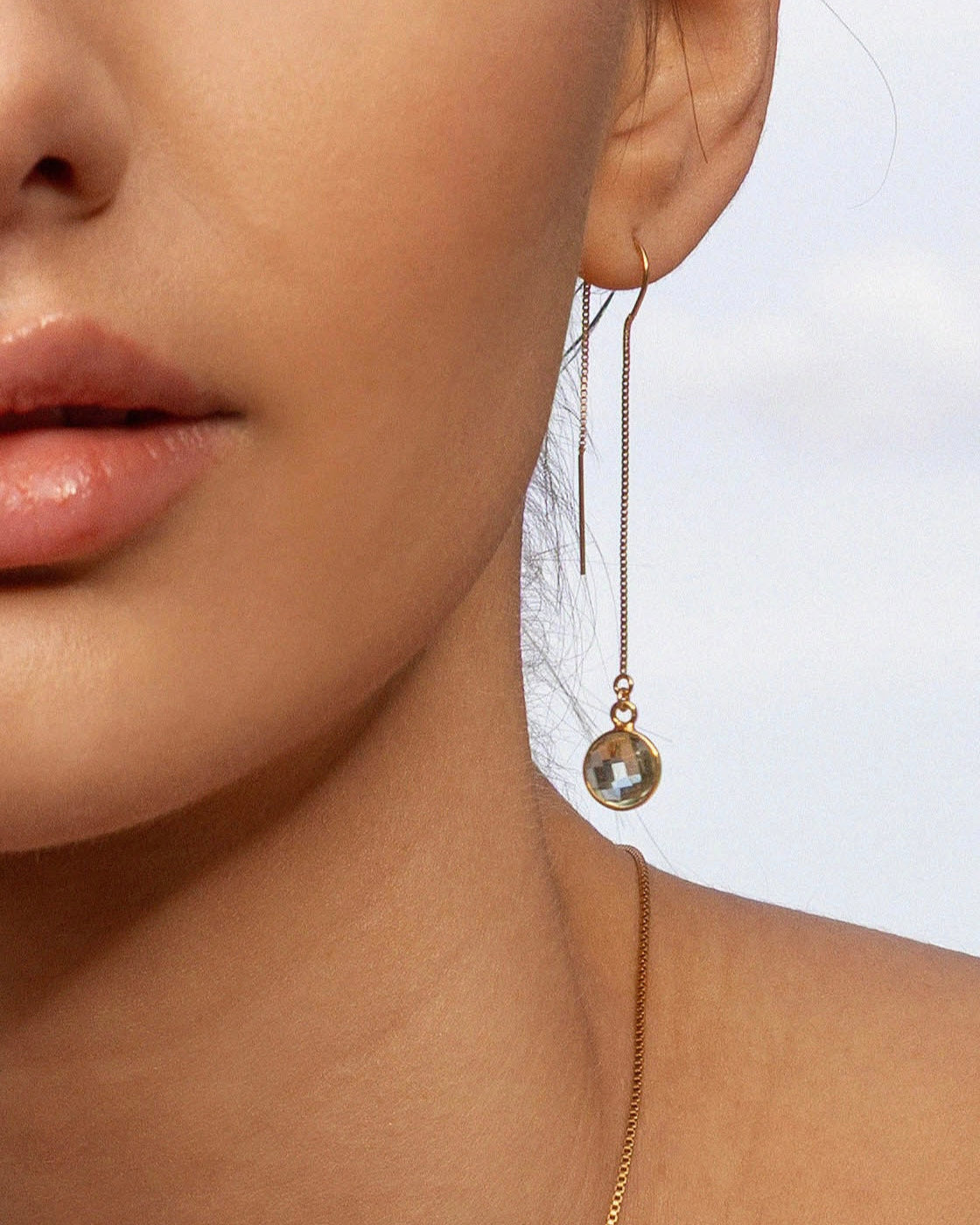 Ora Earrings Green Amethyst