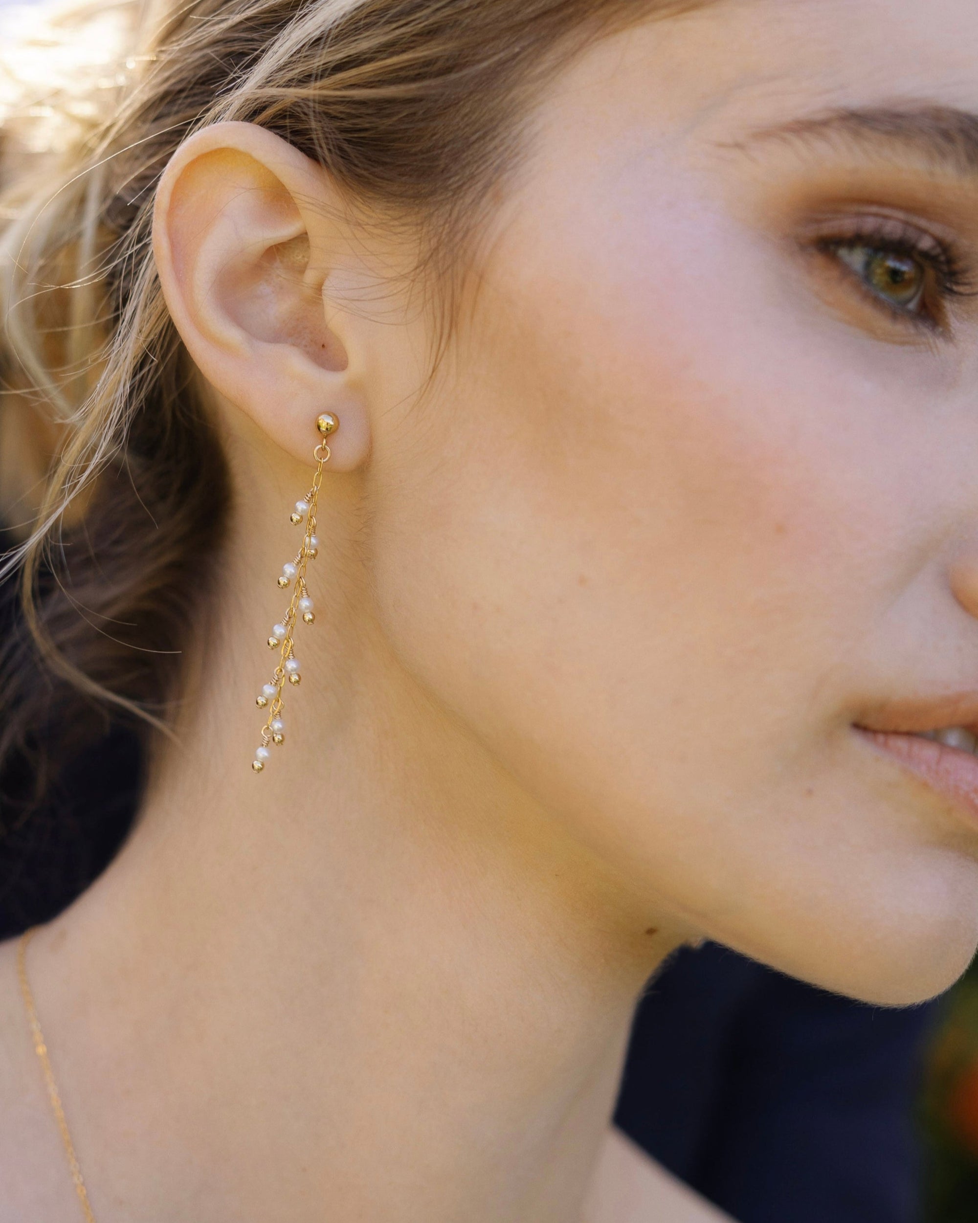 Cascade Earrings Pearl