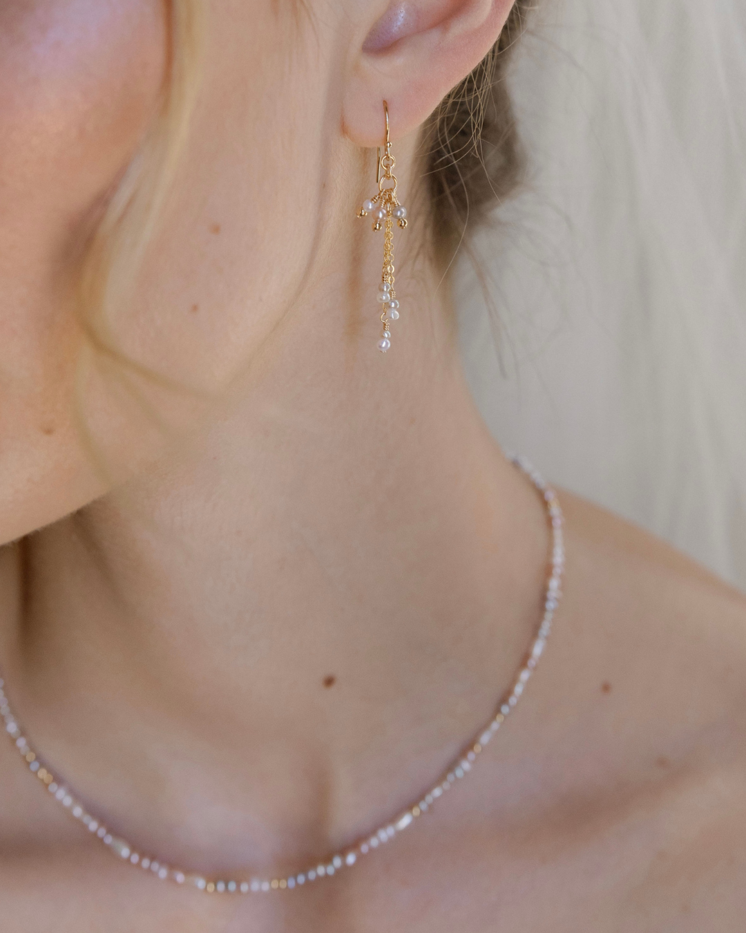 Bridal Rosa Necklace Pearl