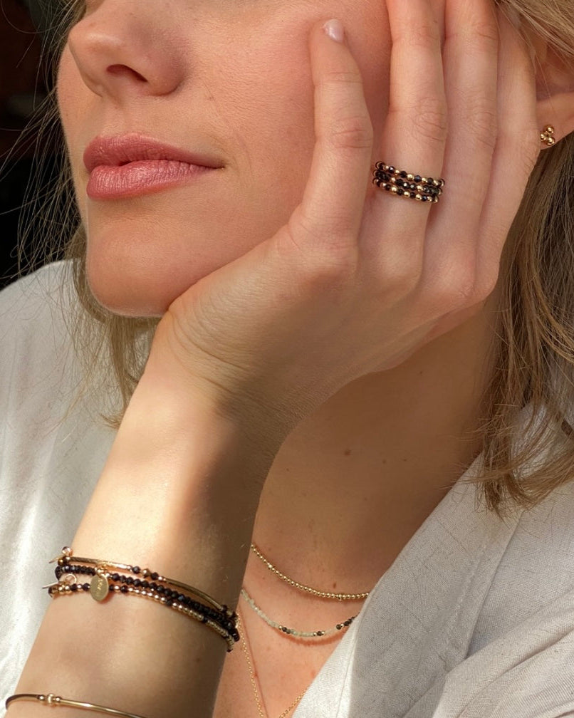 Kora Ring Black Spinel