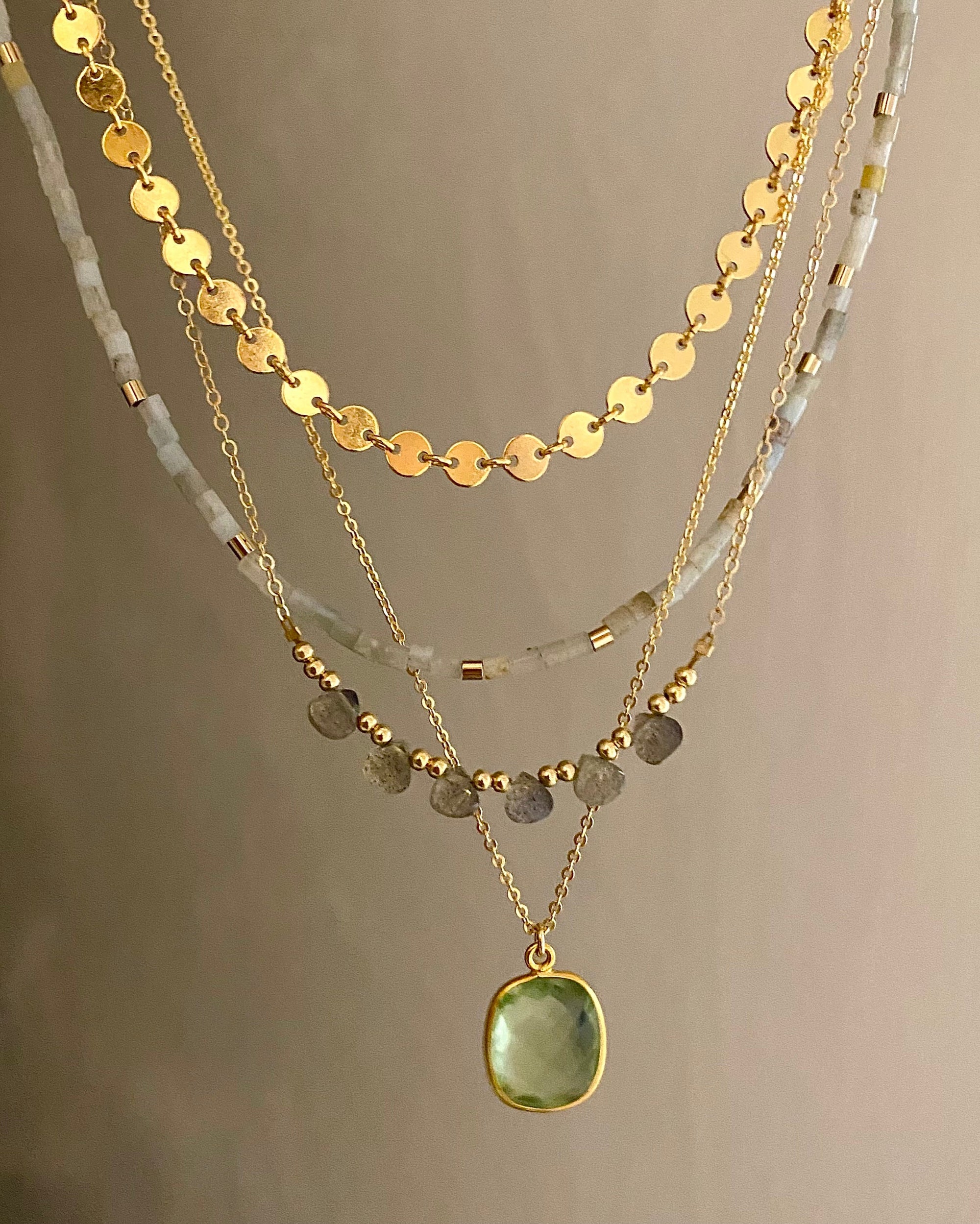 Rio Necklace Green Amethyst