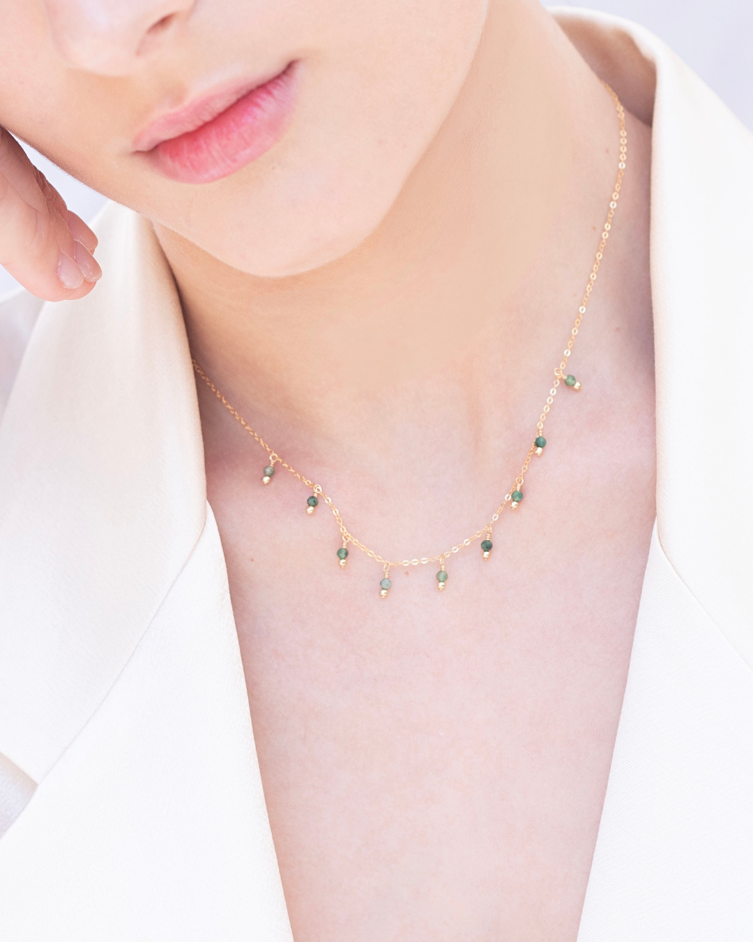 Rain Necklace Emerald