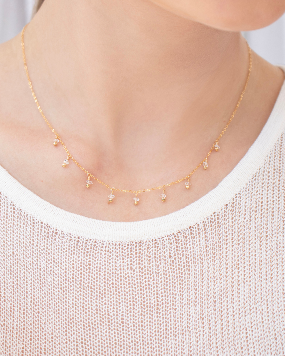 Rain Necklace Herkimer Diamond