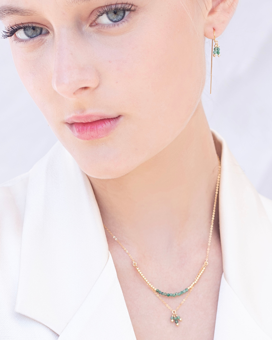 Rima Earrings Emerald