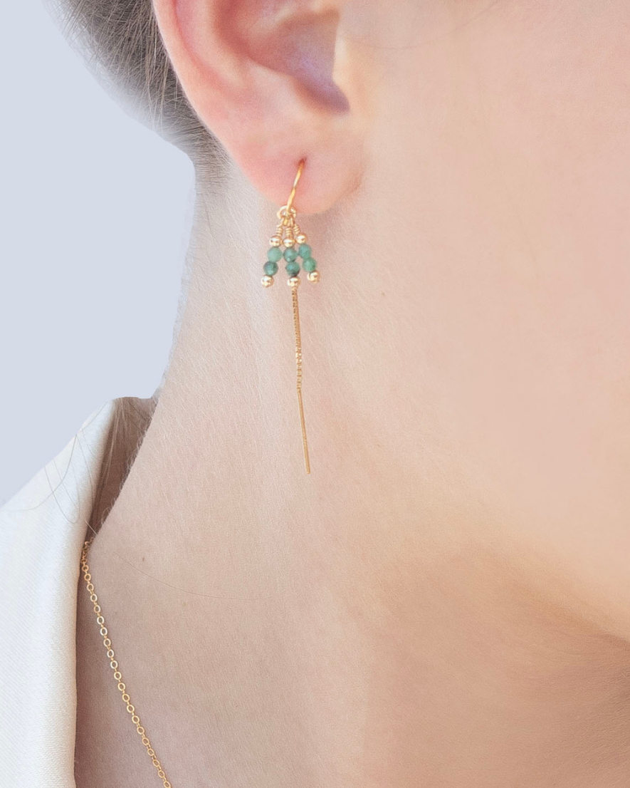 Rima Earrings Emerald