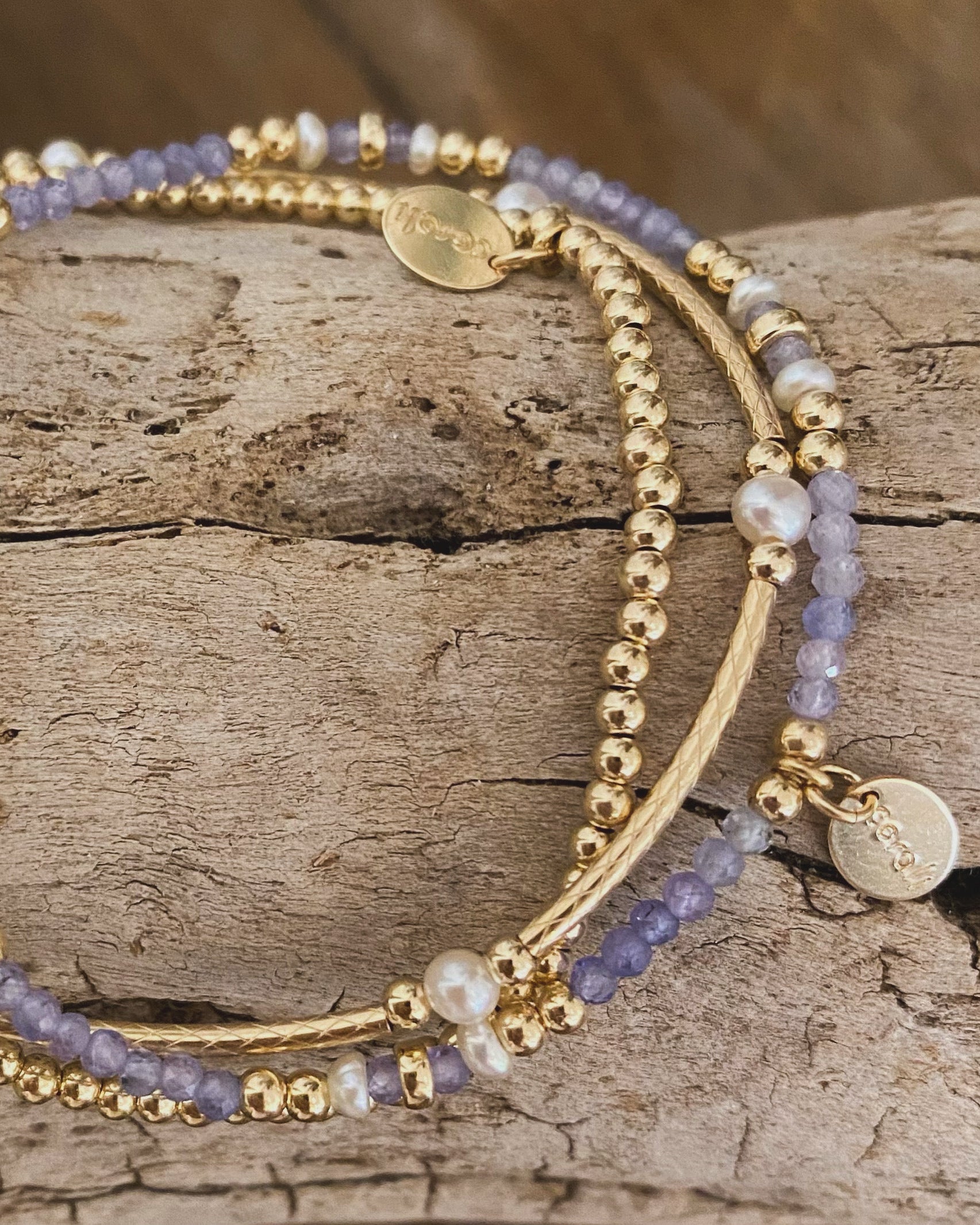 Tanzin Bracelet Tanzanite & Pearl