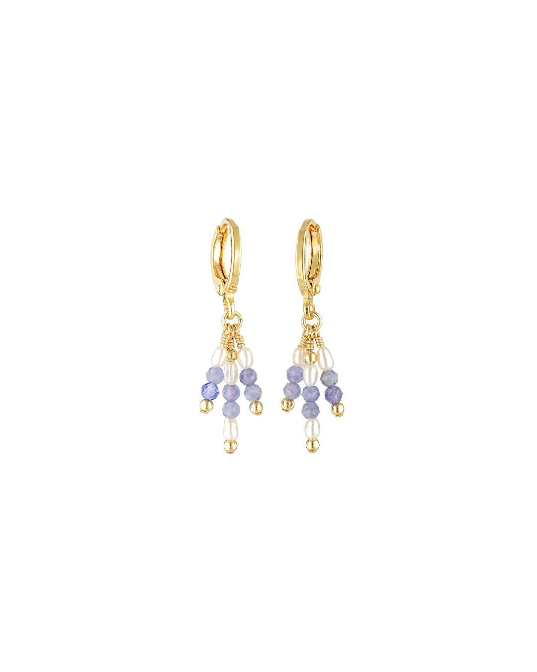 Tanzin Earrings Tanzanite & Pearl