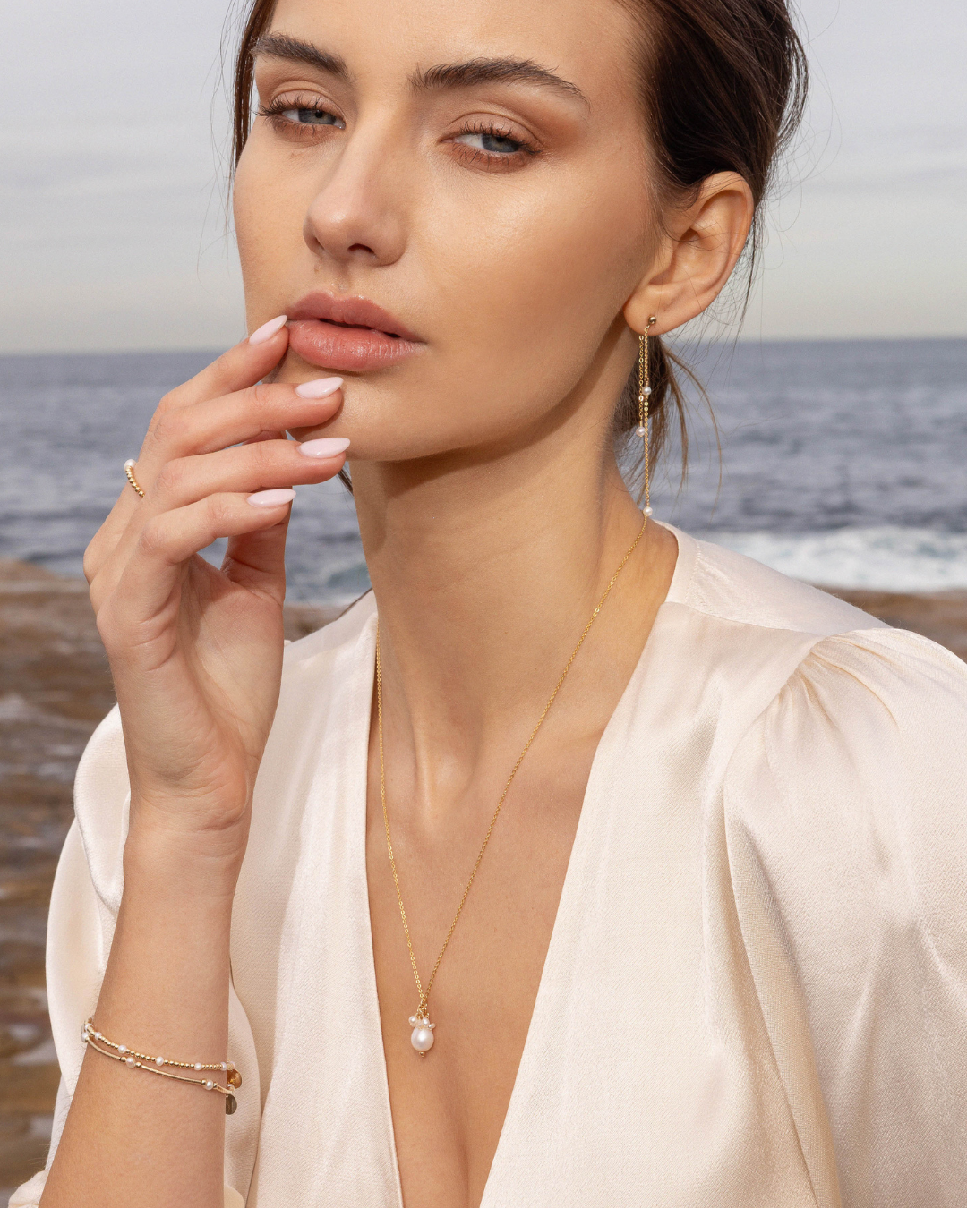 Tropea Necklace Pearl