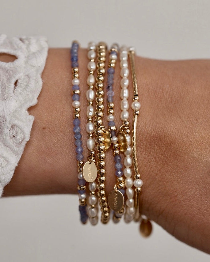 Tanzin Bracelet Tanzanite & Pearl