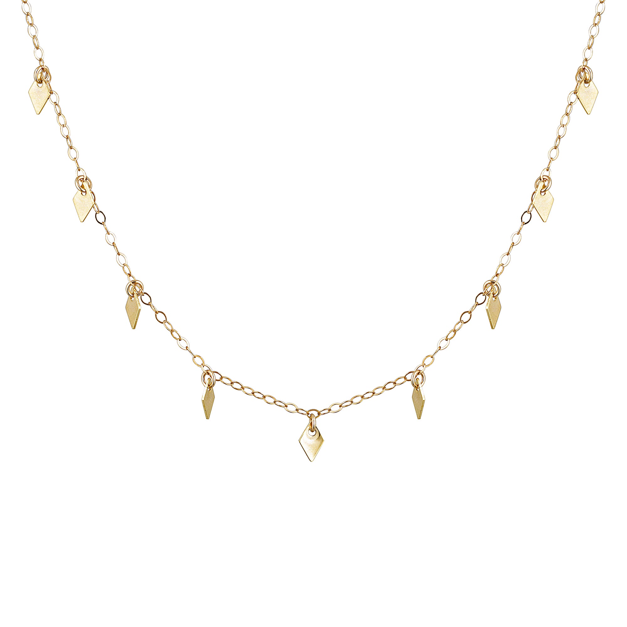 Rain Necklace Gold Diamond