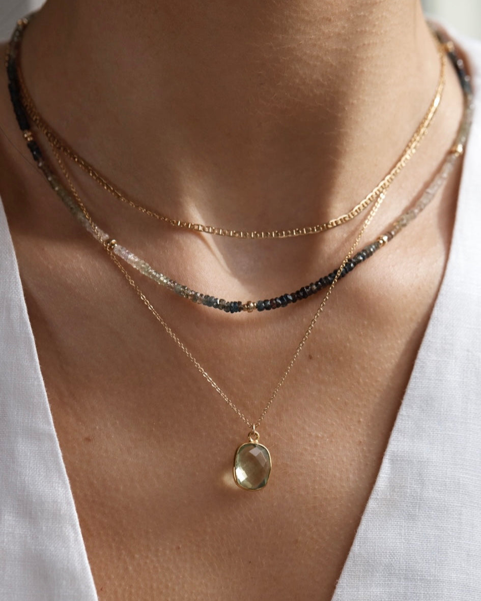 Rio Necklace Green Amethyst