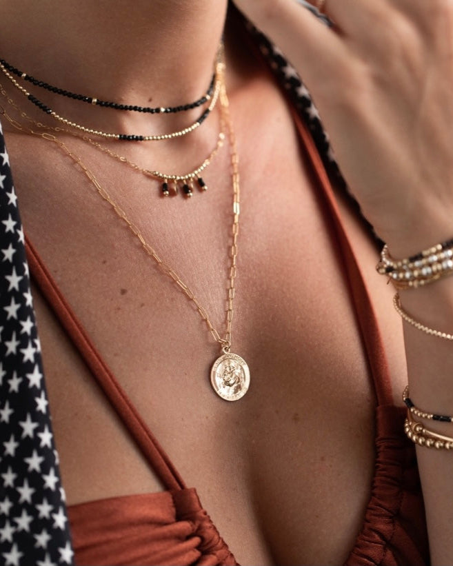 Taylor Necklace Black Spinel