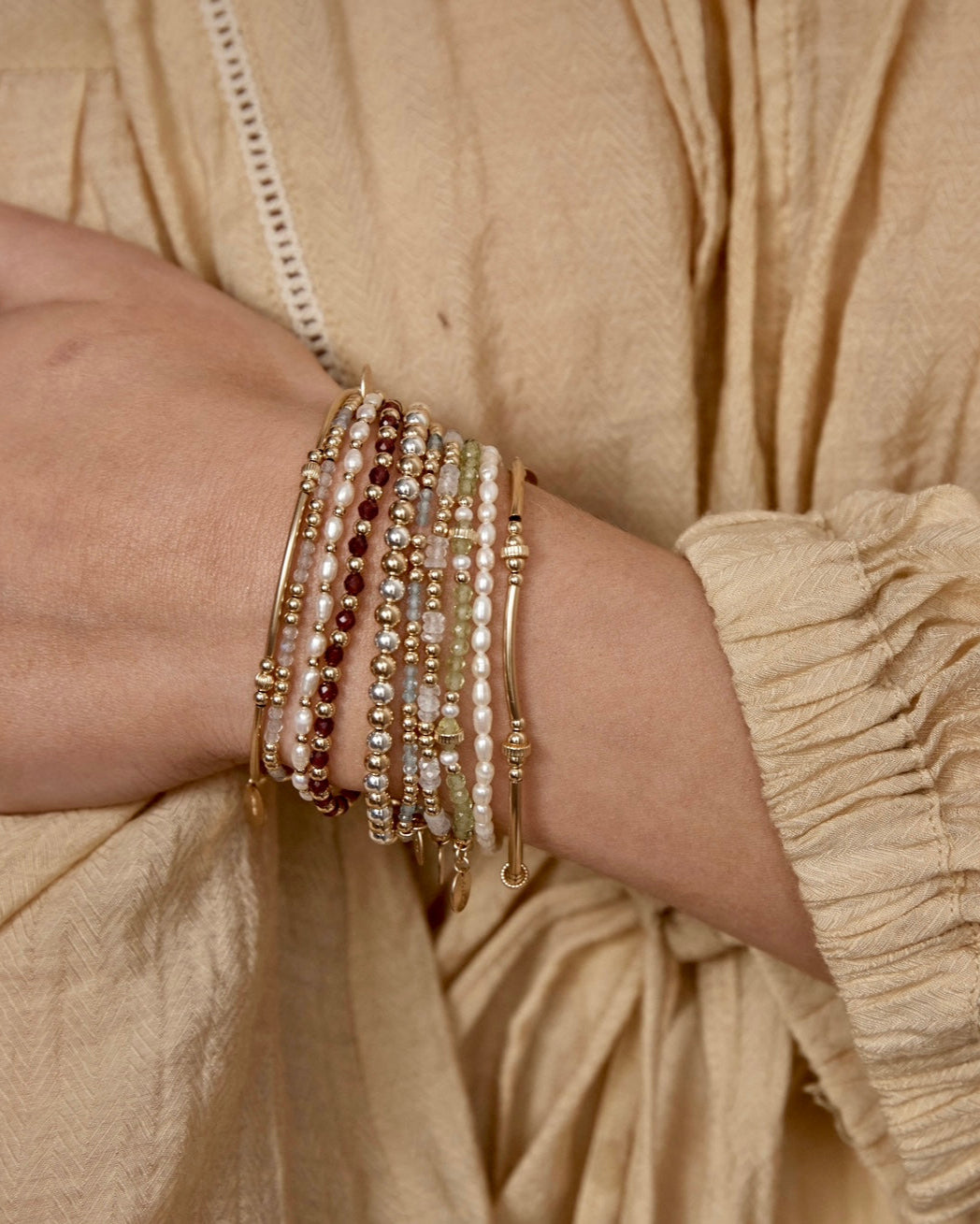 Olivine Bracelet Peridot & Pearl