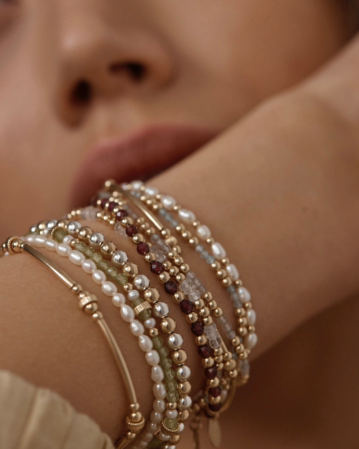 Olivine Bracelet Peridot & Pearl