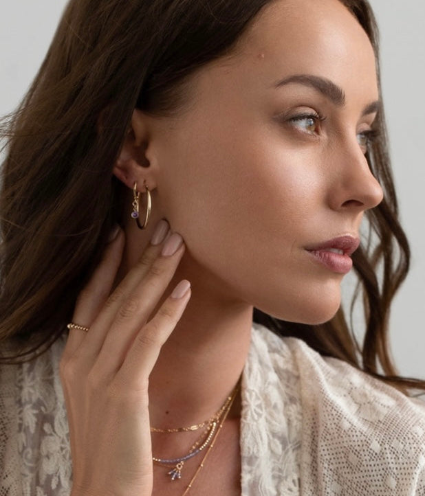 Gold Hoop Earrings Large