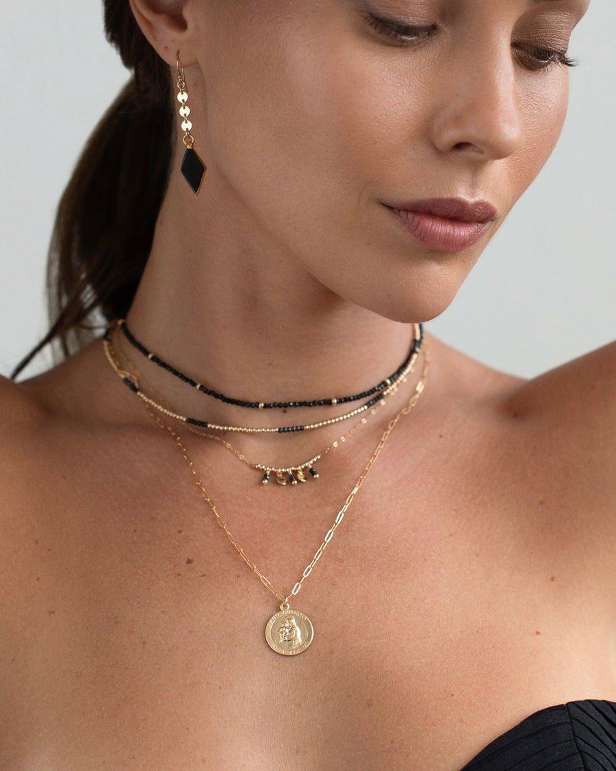 Ricco Necklace Black Spinel