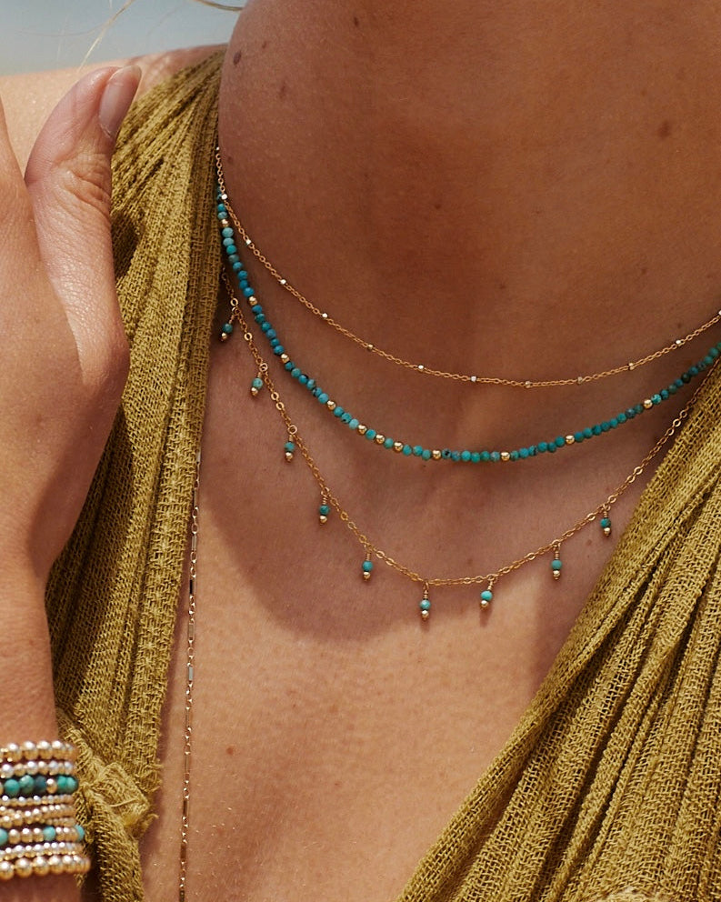 Rain Necklace Turquoise