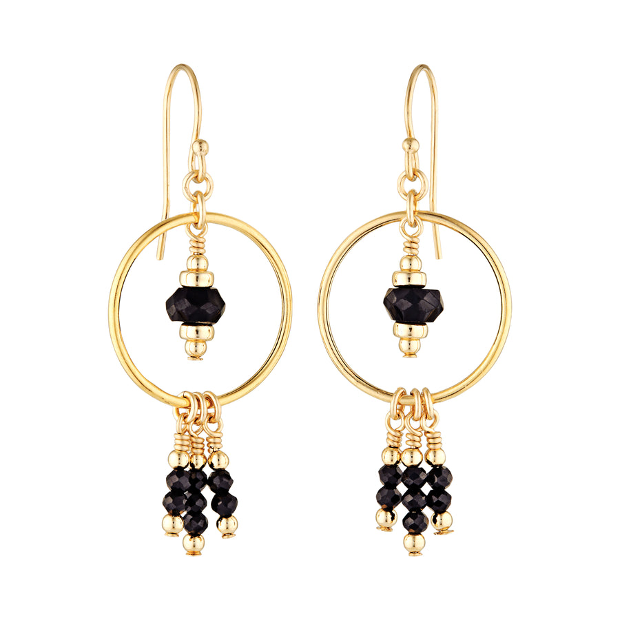 Otis Earrings Black Onyx & Spinel