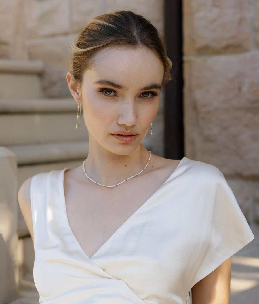 Bridal Lorena Choker Necklace ~ Pearl