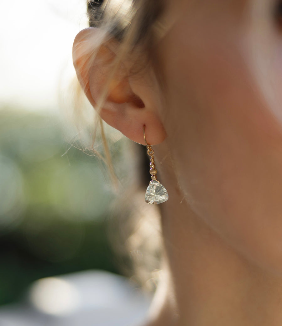 Bridal Amari Earrings ~ Green Amethyst