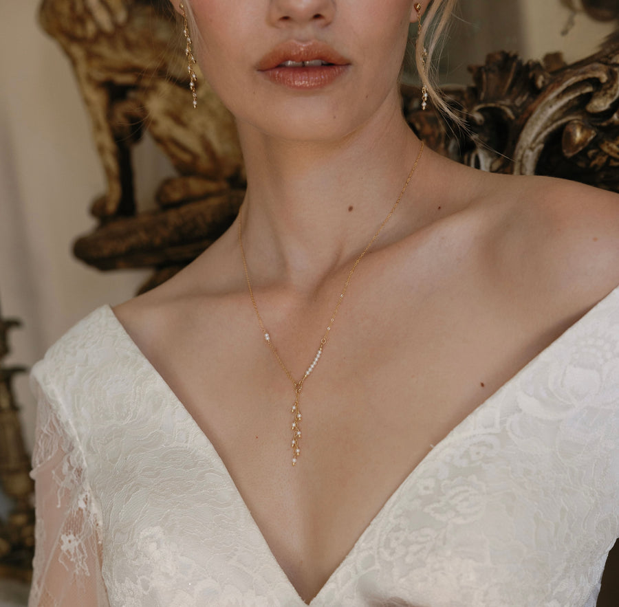 Bridal Cascade Earrings Pearl