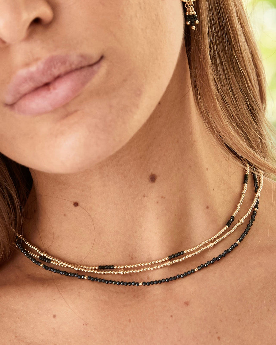Kora Necklace Black Spinel