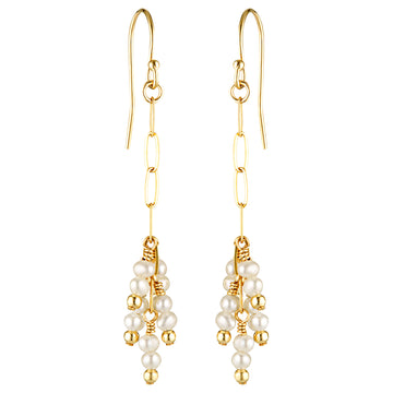 Grappa Earrings ~ Pearl