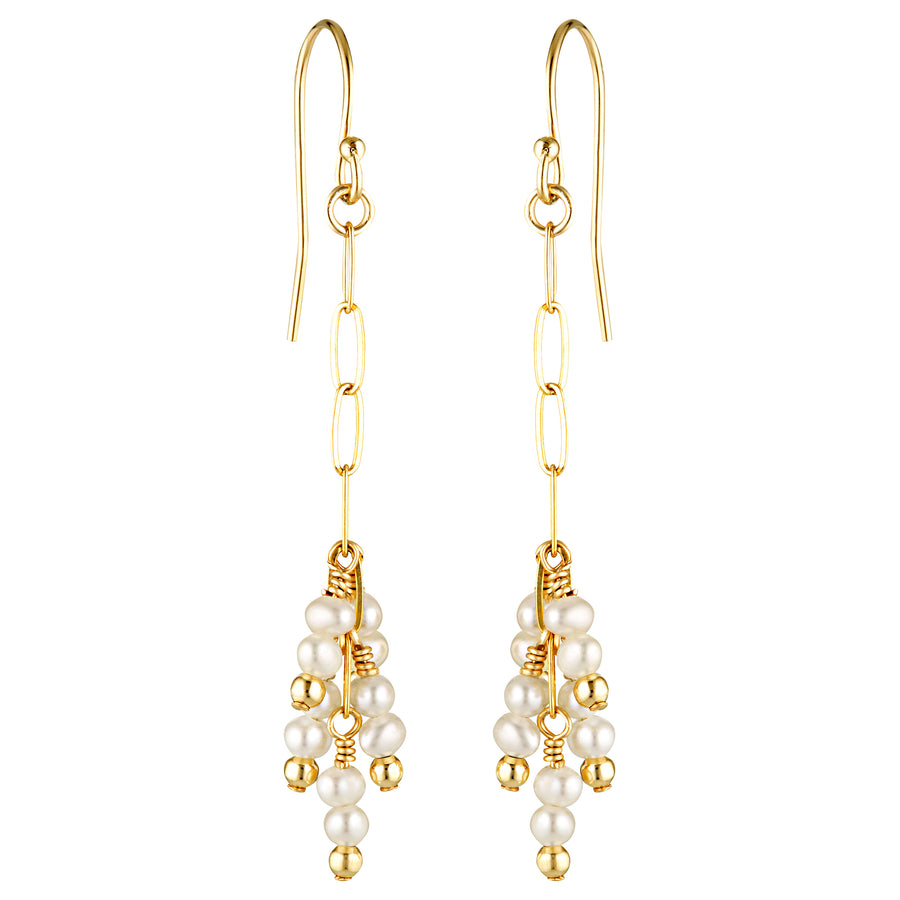 Grappa Earrings ~ Pearl