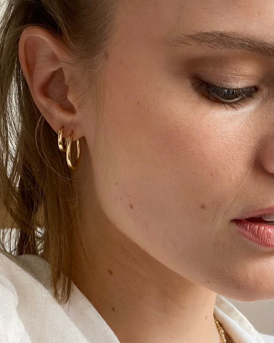 Gold Hoop Earrings Medium