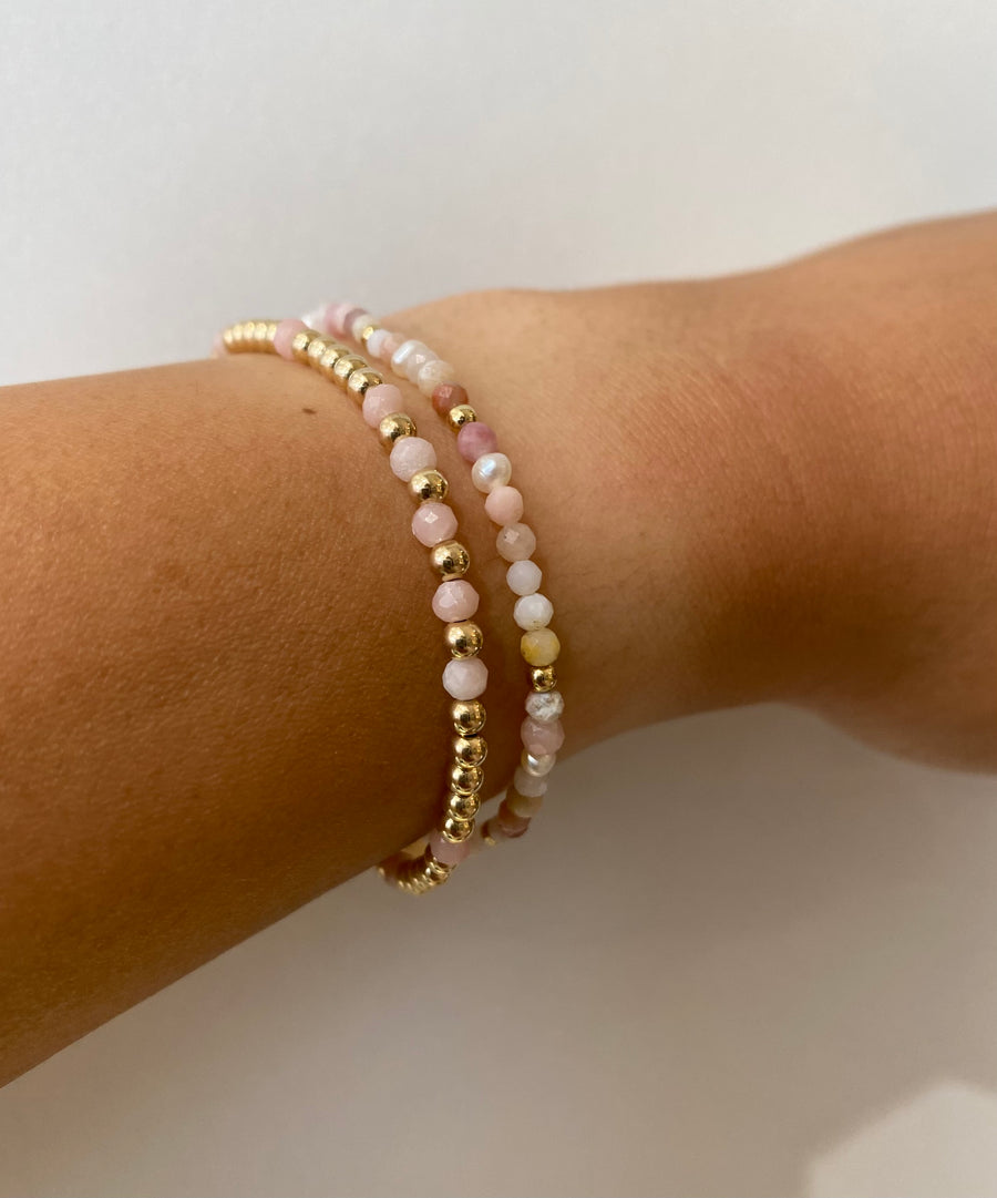 Jolie Bracelet ~ Pink Gems & Pearls