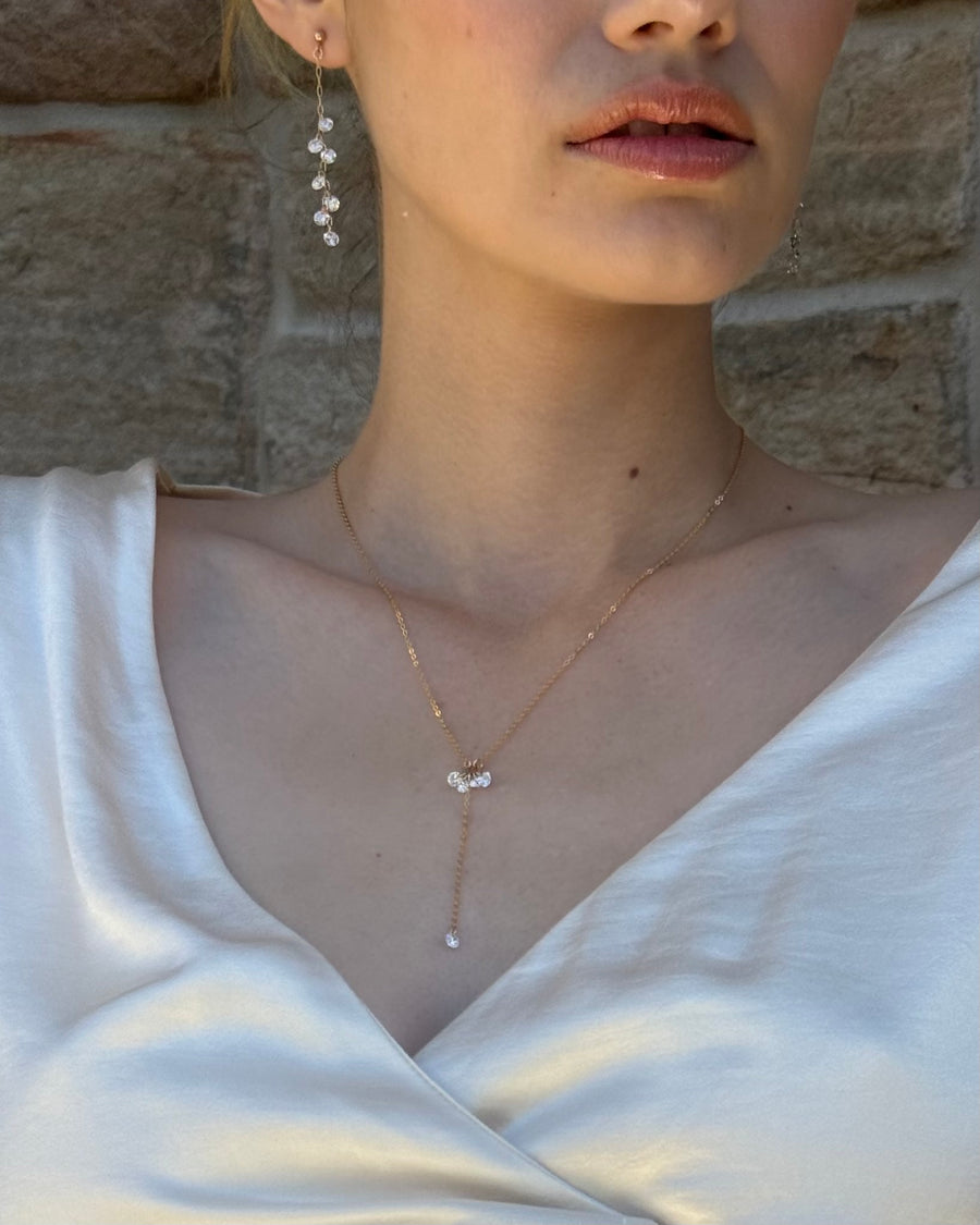 Bridal Monroe Necklace Cubic Zirconia