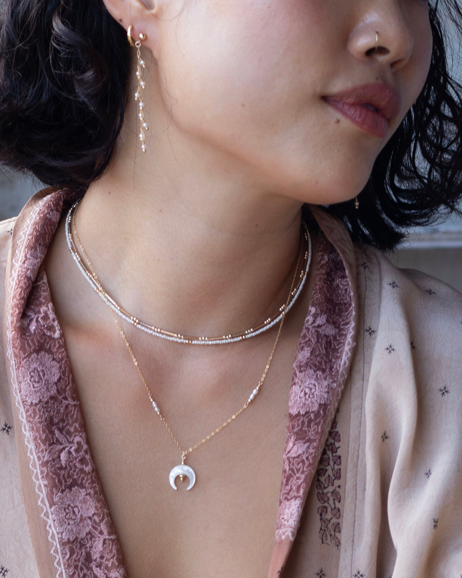 Cascade Earrings Pearl