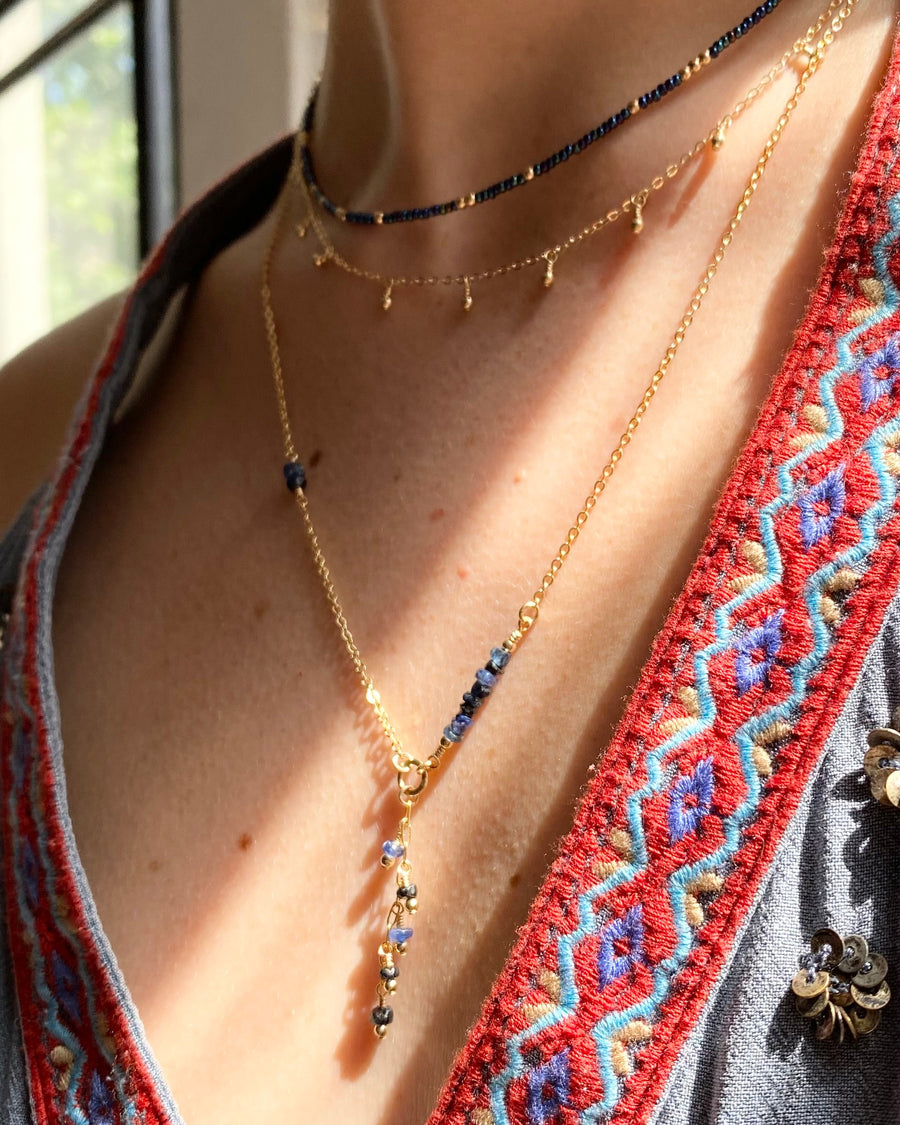 Cascade Necklace Sapphire