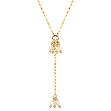 Bridal Joya Lariat Necklace - Pearl