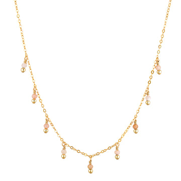 Rain Choker Necklace ~ Pink Peruvian Opal