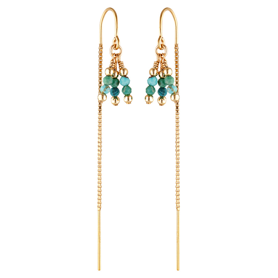 Rima Thread Earrings ~ Turquoise