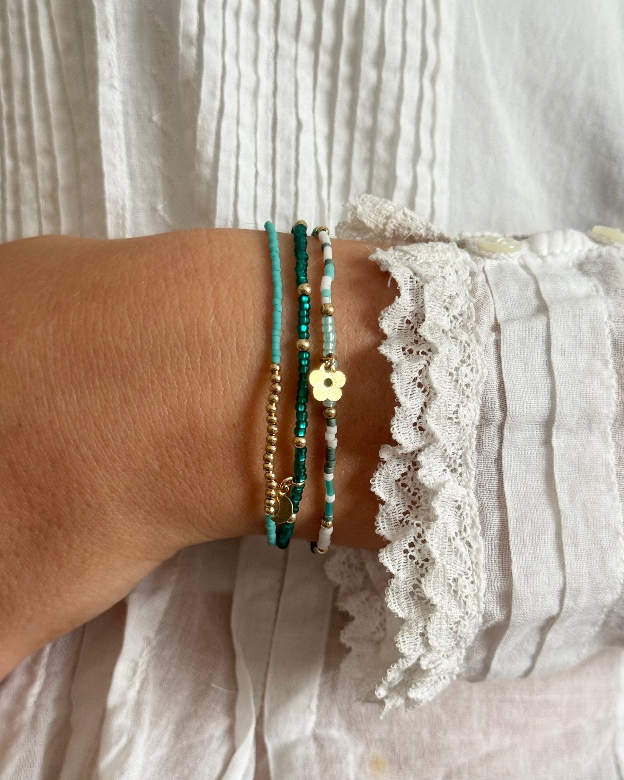 bracelet trio aqua colour