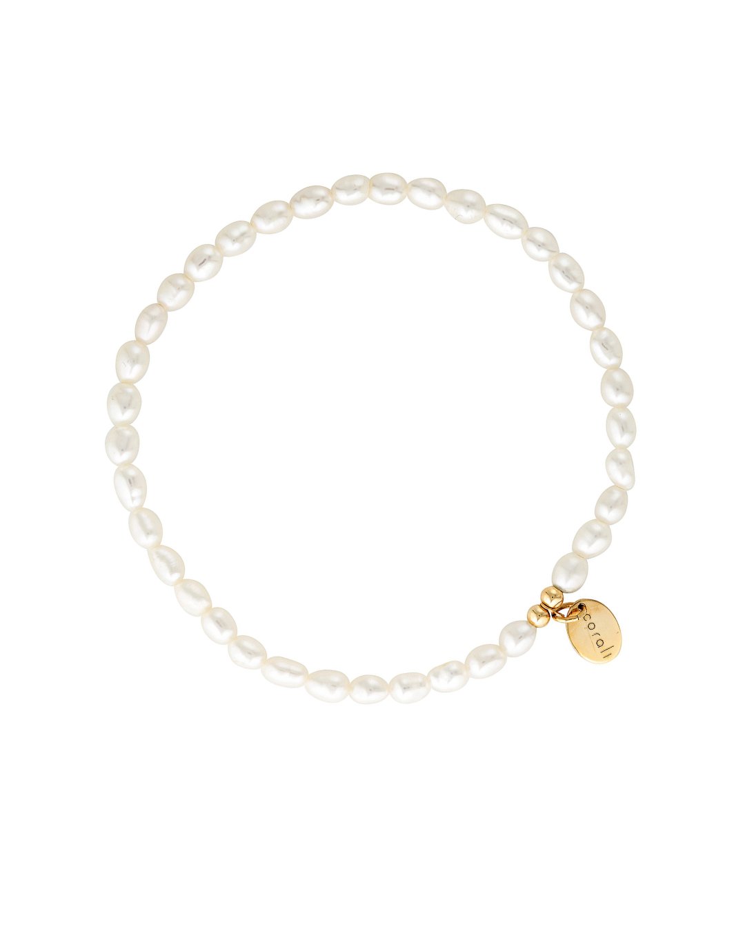 Pearl bracelet on a white background