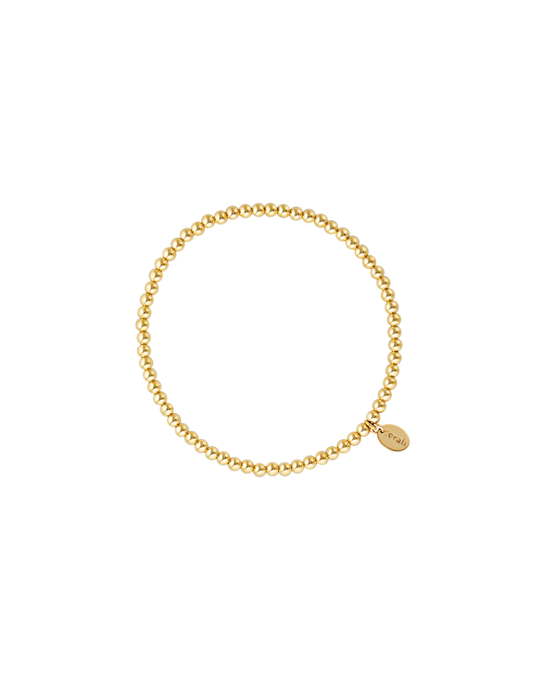 Gold bracelet on a white background
