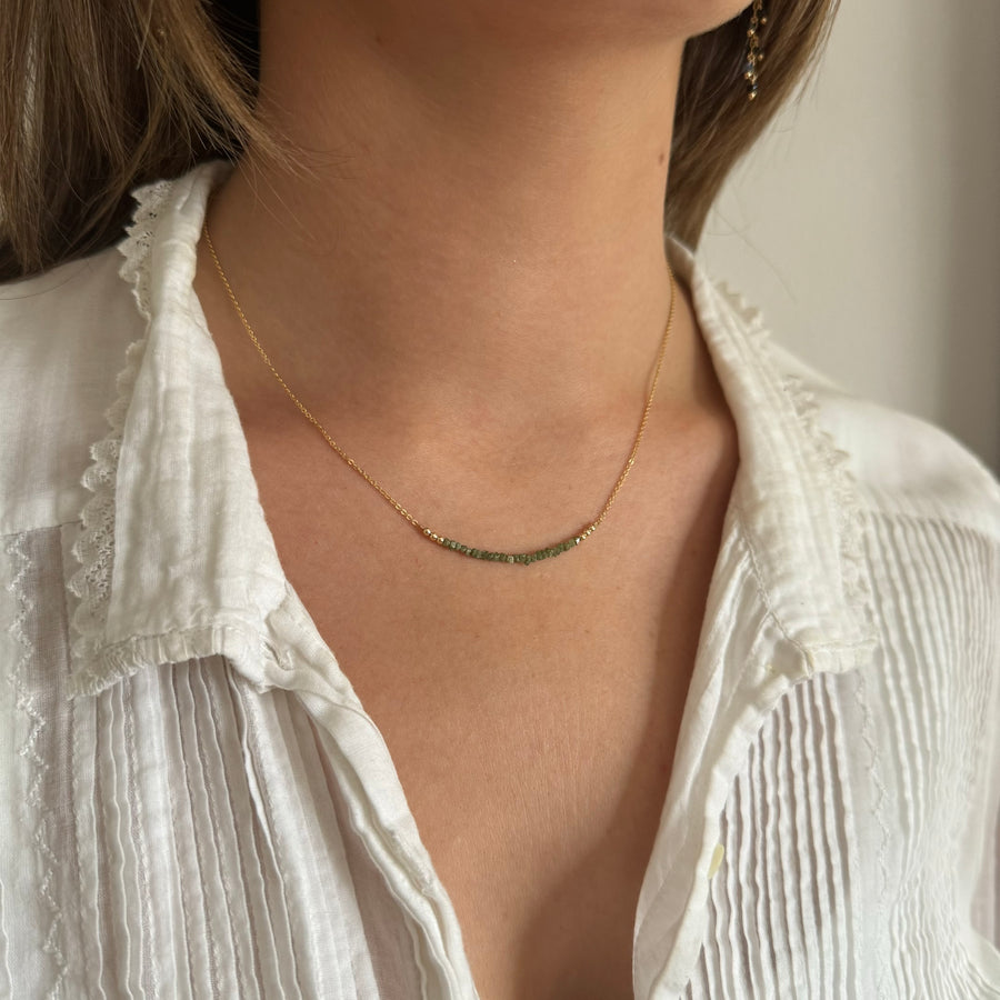 Milla Necklace ~ Raw Diamond