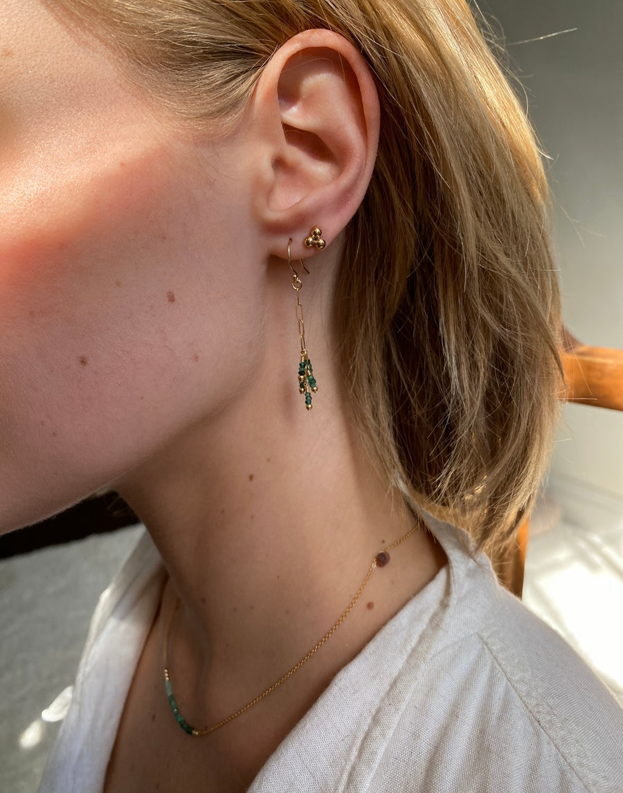 Grappa Earrings ~ Emerald