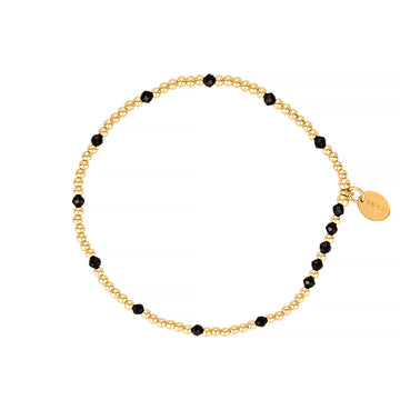 Macy Bracelet ~ Gold & Black Spinel