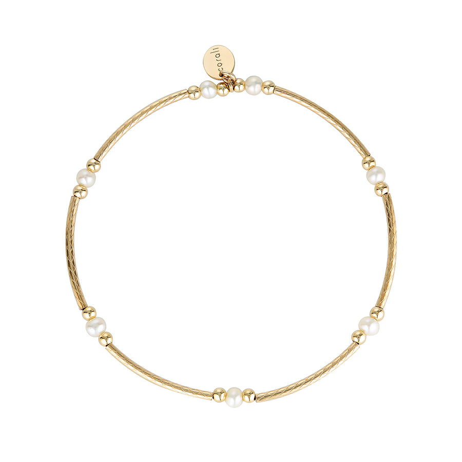Antigua Bracelet ~ Gold & Pearls
