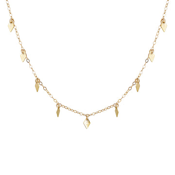Rain Choker Necklace ~ Gold Diamond