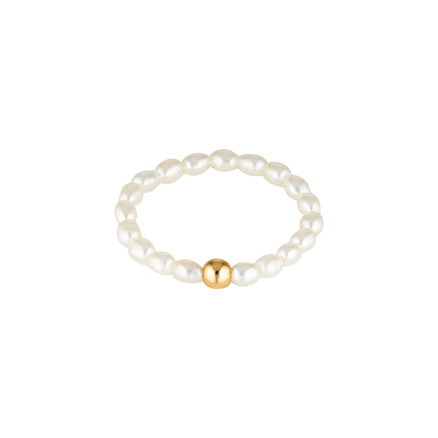 Pearl & Gold Bead Ring