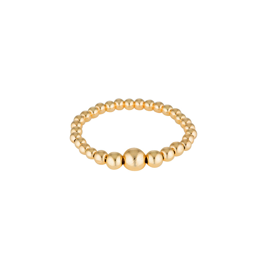Gold Globe Bead Ring