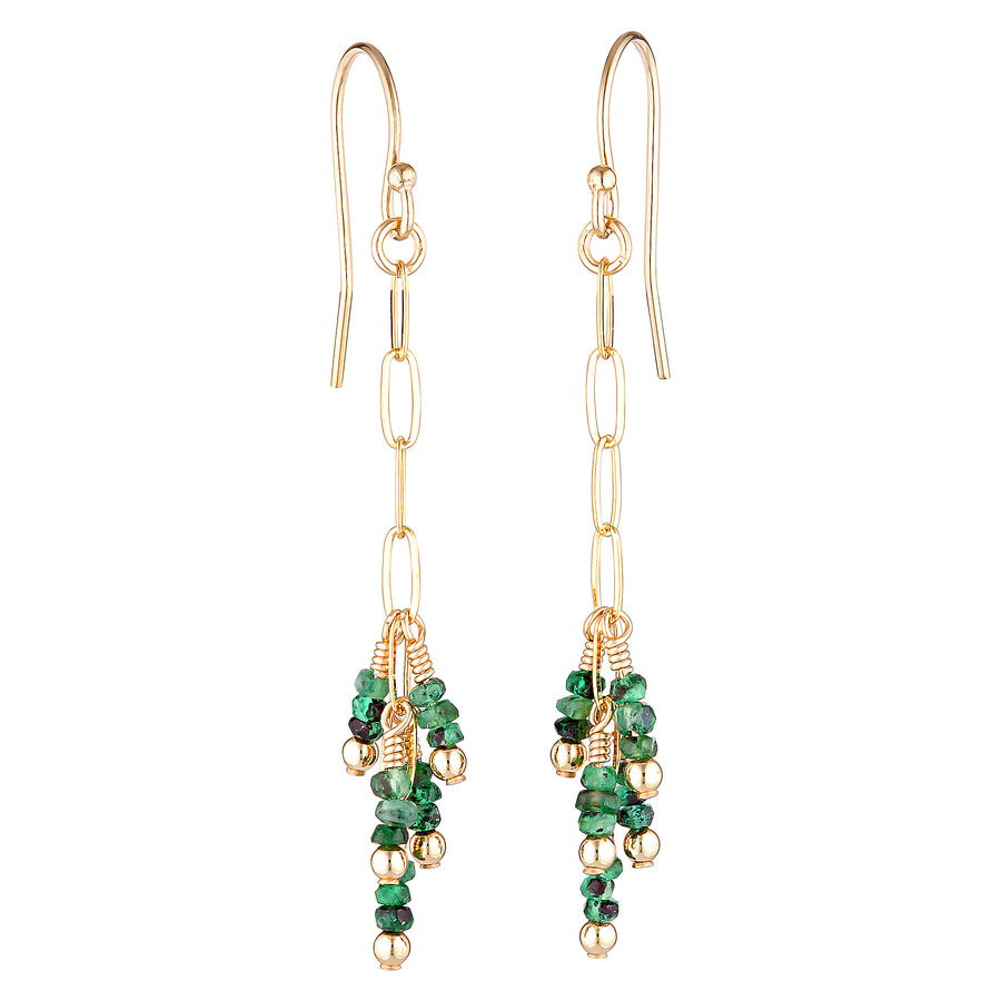 Grappa Earrings ~ Emerald